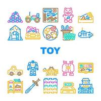 toy baby child kid icons set vector