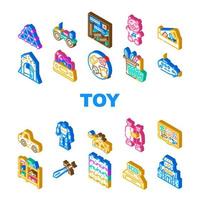 toy baby child kid icons set vector