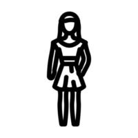 doll toy child line icon vector illustration