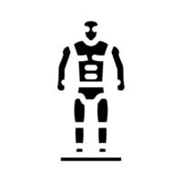 action figure toy child glyph icon vector illustration