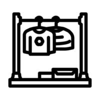 garment rack kid bedroom line icon vector illustration