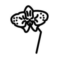 orquídea florecer primavera línea icono vector ilustración