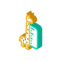 height chart kid bedroom isometric icon vector illustration