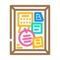 notice board kid bedroom color icon vector illustration