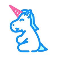 unicornio juguete niño dormitorio color icono vector ilustración