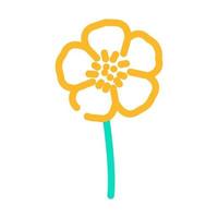 buttercup blossom spring color icon vector illustration