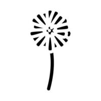 gerbera daisy blossom spring glyph icon vector illustration