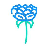 peony blossom spring color icon vector illustration