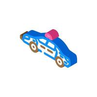 police car crime isometric icon vector illustration