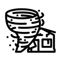 hurricane break line icon vector illustration