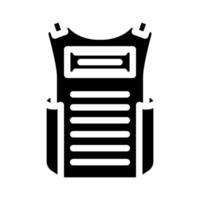 bulletproof vest crime glyph icon vector illustration