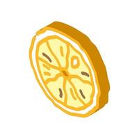 limón seco Fruta isométrica icono vector ilustración