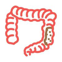 colon rectal cáncer color icono vector ilustración