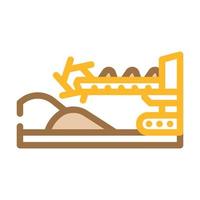 stacker reclaimer steel production color icon vector illustration