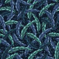 sin costura azul camuflaje modelo con entrelazados plumas. texturizado con pequeño resumen formas antecedentes. denso composición con superposición elementos. bueno para camiseta diseño, textil, deporte bienes. vector