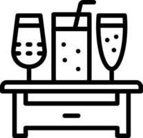 línea icono para bebidas vector