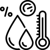 line icon for humidity vector