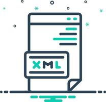 mix icon for xml vector