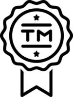 línea icono para tm vector