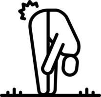 line icon for bend vector