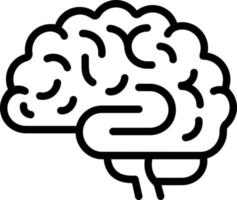 icono de línea para el cerebro vector