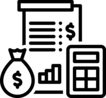 line icon for finances vector