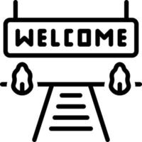 line icon for welcome vector