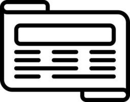 line icon for newspaper vector