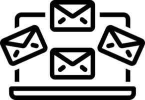 line icon for inbox vector