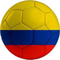 Football ball with Columbian flag photo