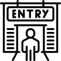 line icon for entries vector