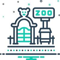 mezcla icono para zoo vector