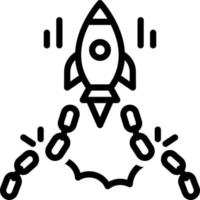 línea icono para lanzamientos vector