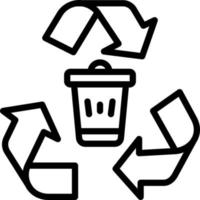 línea icono para reciclaje vector