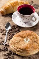 Pastry and coffee time photo