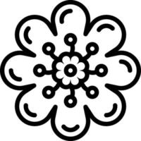 line icon for flower vector