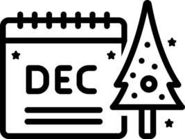 line icon for december vector