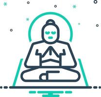 icono de mezcla para la meditación vector