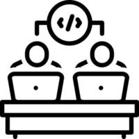line icon for developers vector