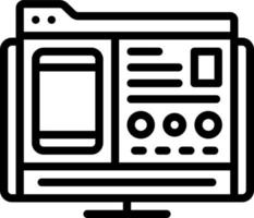 línea icono para gui vector