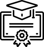 line icon for degree vector