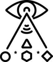 line icon for perception vector
