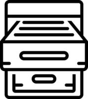 line icon for archive vector
