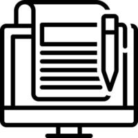 line icon for article vector