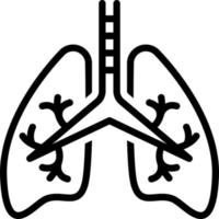 line icon for respiratory vector