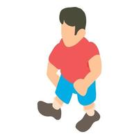 Football player icon isometric vector. Faceless male athlete in football uniform vector