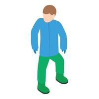 Snowboarder icon isometric vector. Faceless standing athlete man in winter gear vector