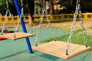 Child playground in the park photo