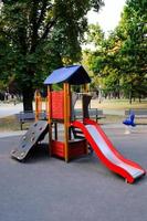 Child playground in the park photo