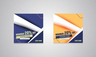 social media banner for fashion store. vector